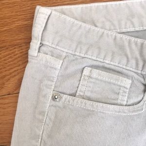 J. Crew Corduroy Ankle-Cut Pants, Off-White